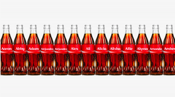 'Nickname Bottle' campaign of Coca-Cola